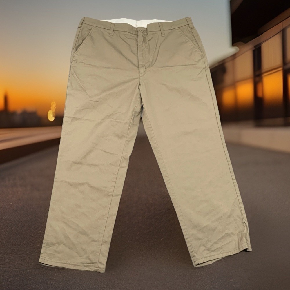 Bulwark FR Cat2 ComforTouch Loose Fit Canvas Pants Khaki Size 42x29 Flame Resist